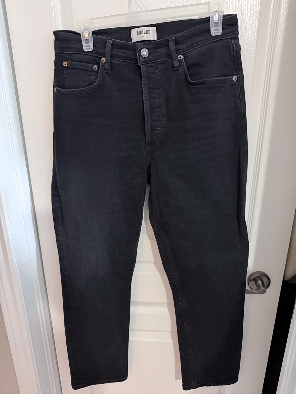 Agolde Black Slim Straight Women's Jeans
